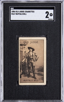 1886 N167 Old Judge Cigarettes Buffalo Bill – SGC GD 2 "1 of 1!"